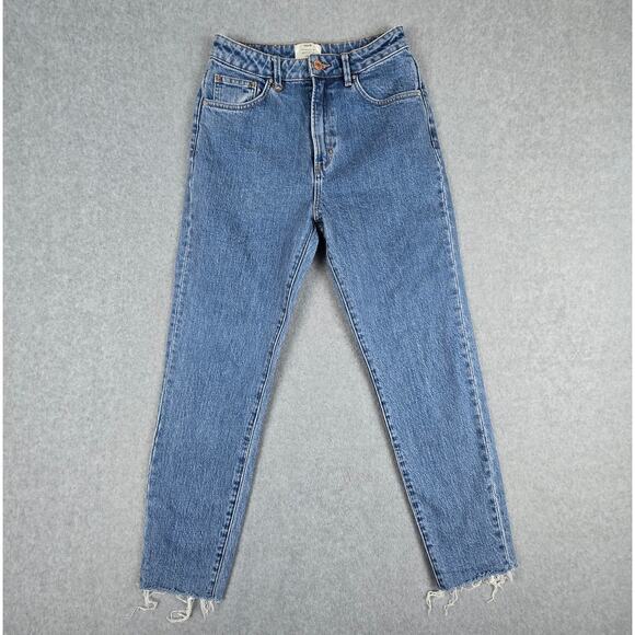 Neuw Womens Size 27 Lola High Waisted Mom Jeans Frayed Hem - Picture 2 of 16